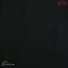 Black Pure Organza Dress Material