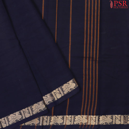 Dark Blue Chettinadu Cotton Saree