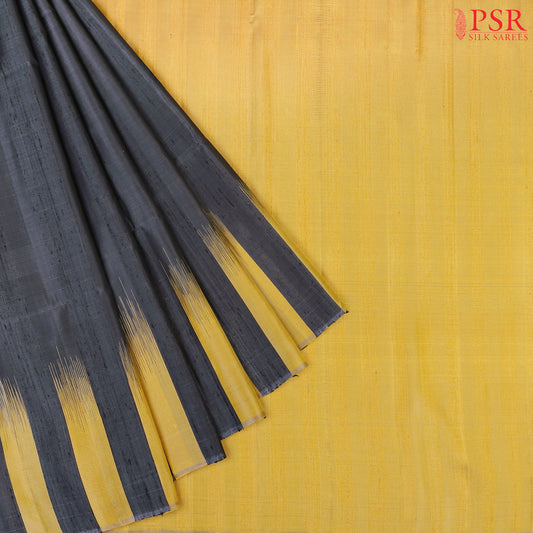 Charcoal Grey Soft Silk Saree