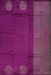 Magenta Purple Banaras Jute Silk Saree