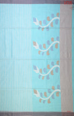 Light Blue Byloom Cotton Saree