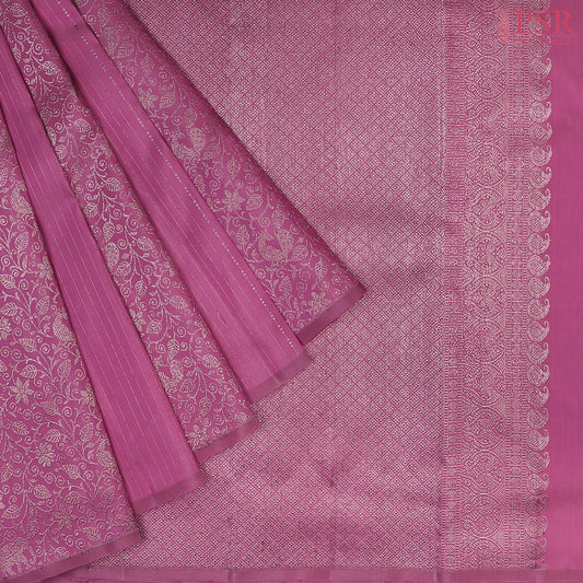 Dark Wild Orchid Pink Kanchipuram Silk Saree