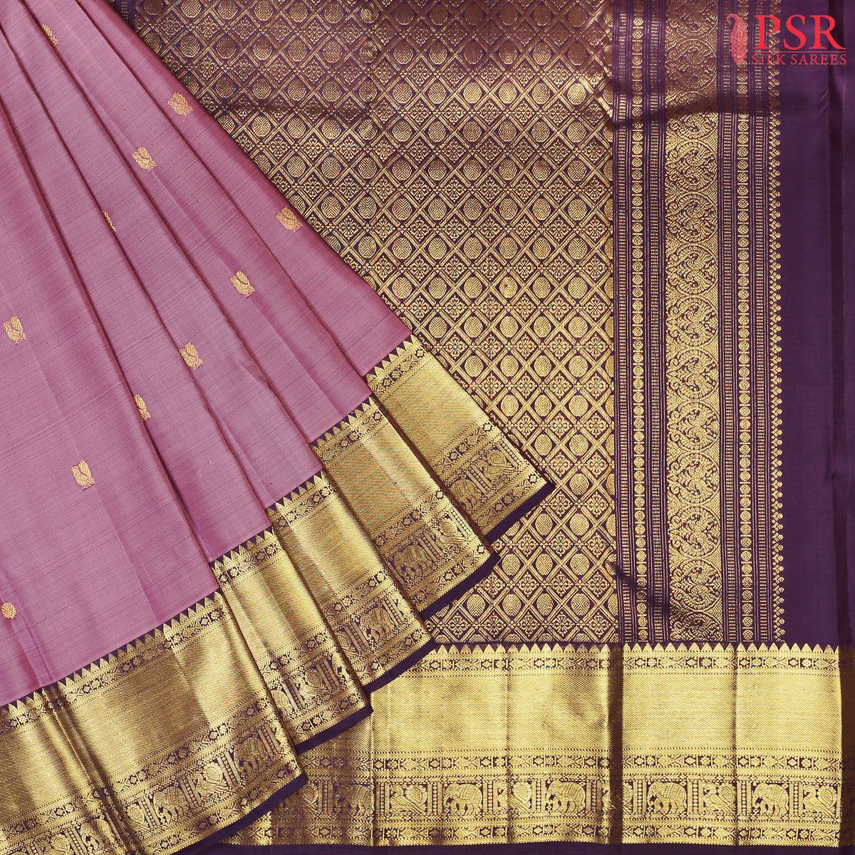 China Rose Kanchipuram Silk Saree