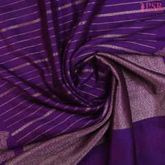 Royal Purple Banaras Jute Silk Saree