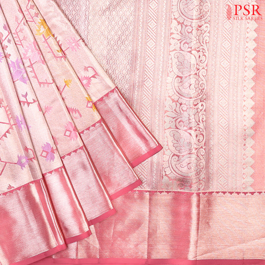 Pink Tissue Kanchipuram Silk Saree