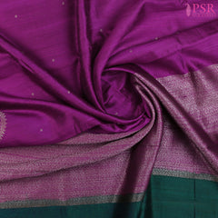 Magenta Purple Banaras Jute Silk Saree