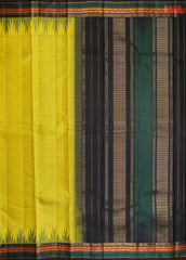 Olive Yellow Kanchipuram Silk Saree