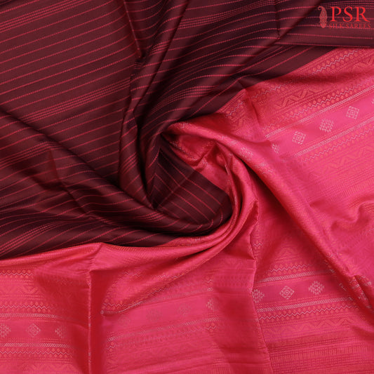 Dark Mahogany Soft Silk Saree