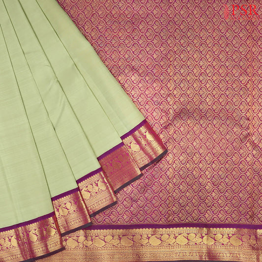 Pistachio Green Kanchipuram Silk Saree