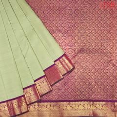 Pistachio Green Kanchipuram Silk Saree