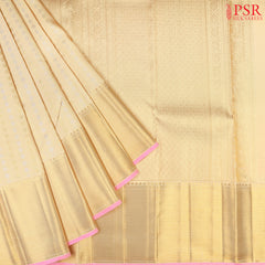 Light Beige Kanchipuram Silk Saree