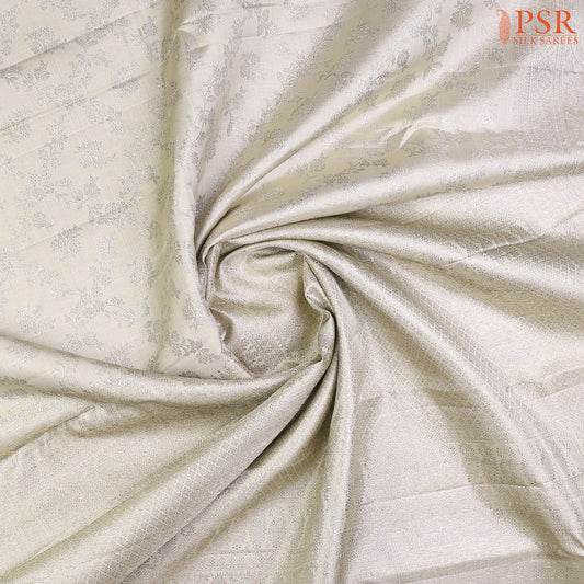 Pearl White Kanchipuram Silk Saree