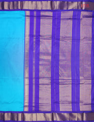 Cerulean Blue Nine Yards Silk Saree