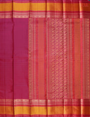 Dark Hibiscus Pink Soft Silk Saree