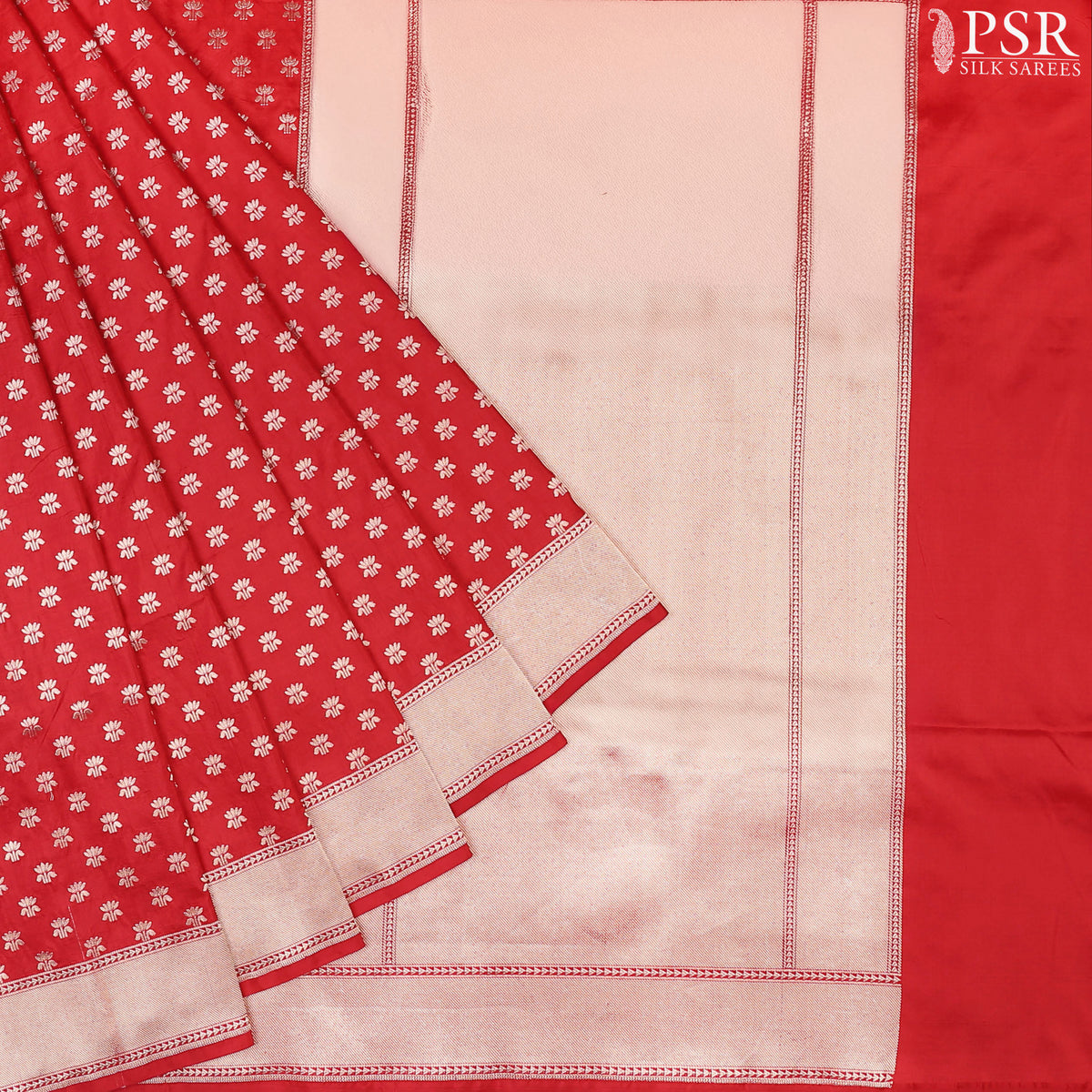 Red Banarasi Katan Silk Saree