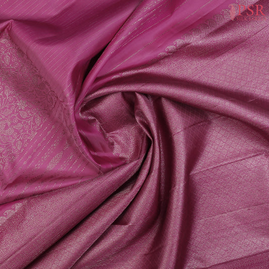 Dark Wild Orchid Pink Kanchipuram Silk Saree