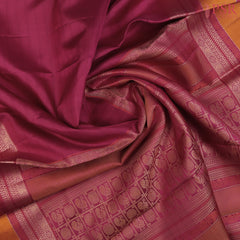 Dark Hibiscus Pink Soft Silk Saree