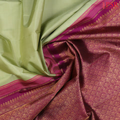 Pistachio Green Kanchipuram Silk Saree