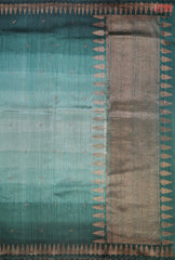 Shades Of Mint Banaras Jute Silk Saree