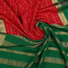 Red Mysore Silk Saree