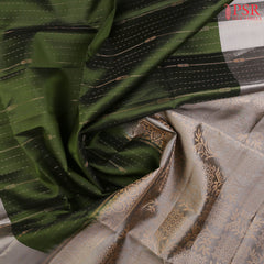 Dark Fern Green Soft Silk Mix Saree