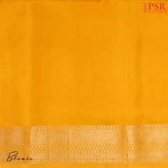 Amber Yellow Banaras Silk Saree