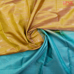 Bright Olive & Dull Pink Soft Silk Saree