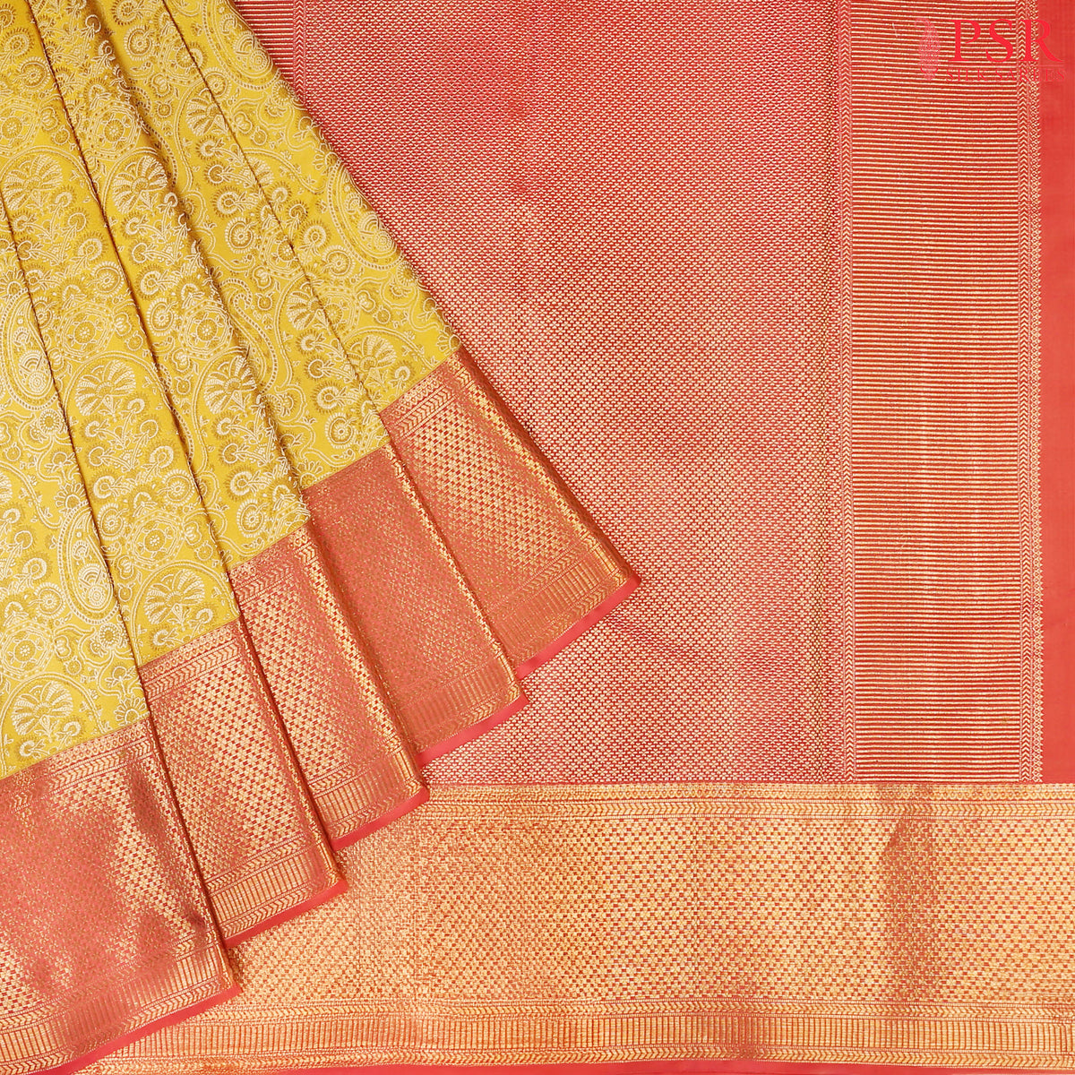 Tuscany Yellow Kanchipuram Silk Saree