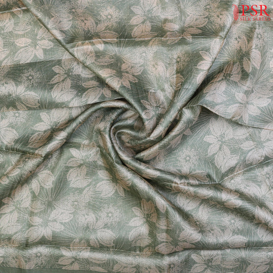 Sage Green Kadhi Tussar Silk Saree