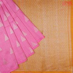 Light Pink Jute Soft Silk Saree