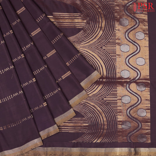 Seal Brown Soft Silk Saree