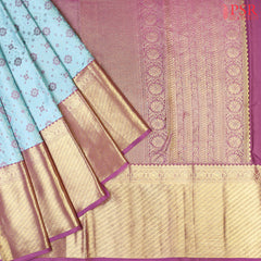 Light Blue Kanchipuram Silk Saree