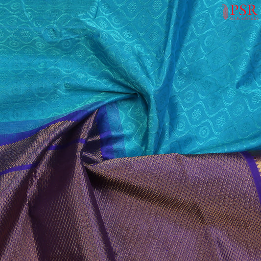 Electric Blue Cotton Silk Saree