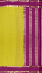 Chartreuse Mysore Silk Saree