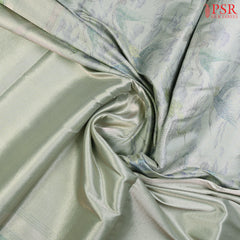 Light Mint Green Pashmina Tissue Silk Saree