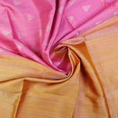 Light Pink Jute Soft Silk Saree