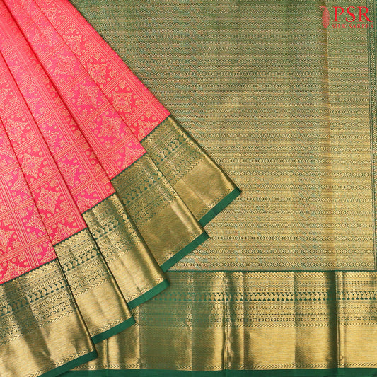 Magenta & Hot Pink Kanchipuram Silk Saree