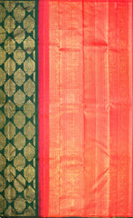 Dark Green Kanchipuram Silk Saree