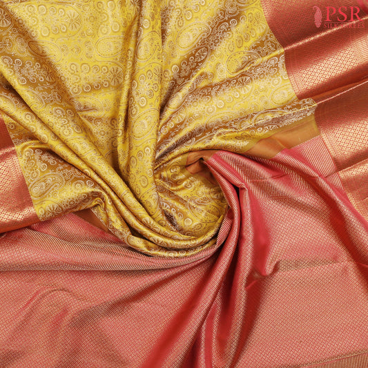 Tuscany Yellow Kanchipuram Silk Saree