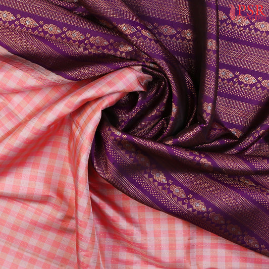 Dark Eminence Purple Kanchipuram Silk Saree