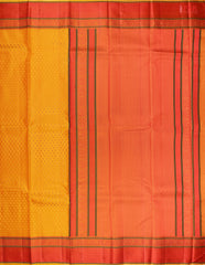 Marigold Yellow Kadiyal silk saree