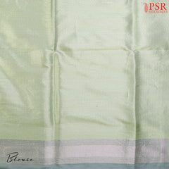 Light Mint Green Pashmina Tissue Silk Saree