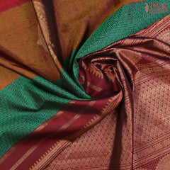 Maroon & Green Kanchipuram Silk Saree