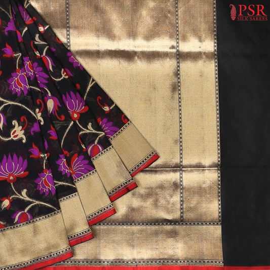 Black Banarasi Silk