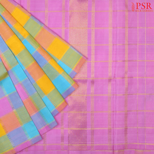 Multicolor Kanchipuram Silk Saree