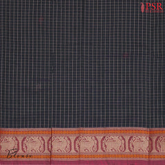 Dark Blue Kalakshetra Kovai Cotton Saree