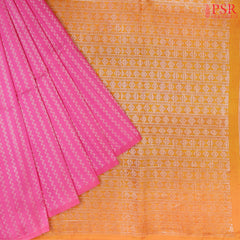 Taffy Pink Jute Soft Silk Saree