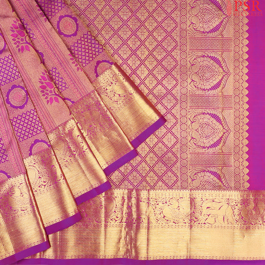 Magenta Purple Kanchipuram Silk Saree