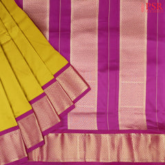 Olive Yellow Nine Yards Silk Saree