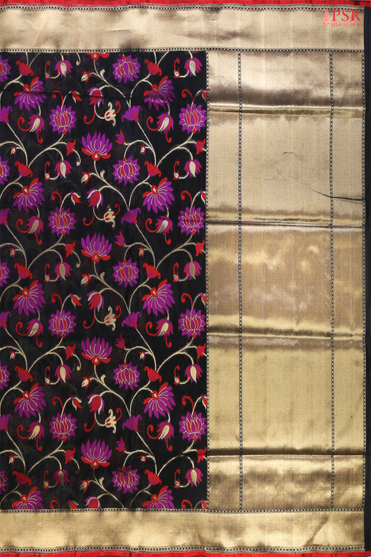 Black Banarasi Silk